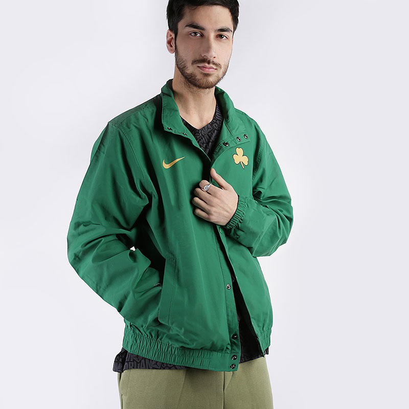 мужская зеленая куртка Nike Boston Celtics Jacket CD3038-312 - цена, описание, фото 2